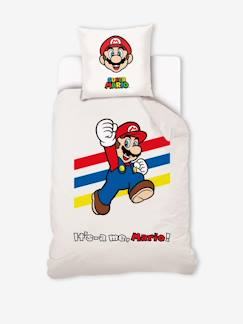 Linge de maison et décoration-Linge de lit enfant-Housse de couette-Parure housse de couette + taie d'oreiller enfant Super Mario® et Luigi