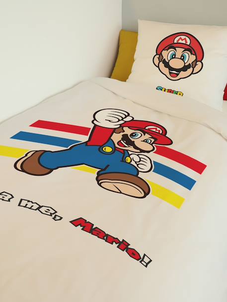 Parure housse de couette + taie d'oreiller enfant Super Mario® et Luigi blanc 8 - vertbaudet enfant 