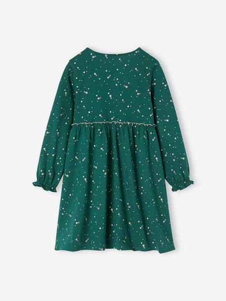 Robe de fête motifs étoiles irisés fille marine+rouge+vert 8 - vertbaudet enfant 