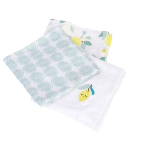 Lot de 3 langes en coton bio* Limonade JAUNE 5 - vertbaudet enfant 