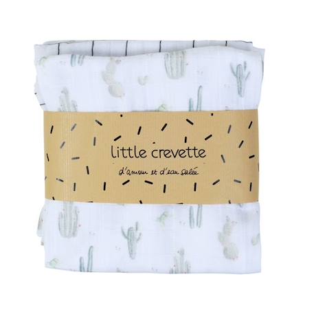 Lot de 3 langes en coton bio* Cactus VERT 2 - vertbaudet enfant 