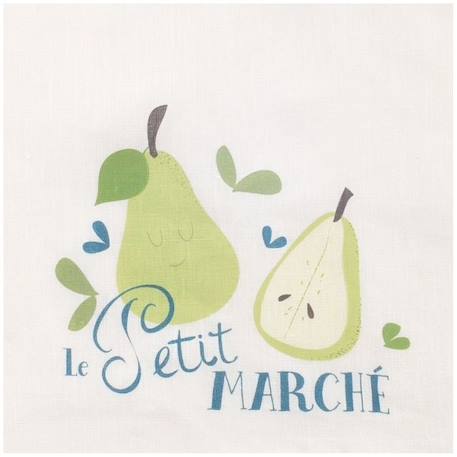 Bavoir élastiqué lin et coton bio* Le Petit Marché BEIGE 2 - vertbaudet enfant 