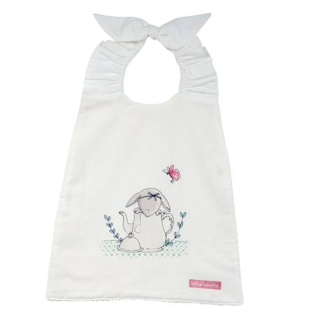 Bavoir élastiqué lin et coton bio* Garden Party BEIGE 1 - vertbaudet enfant 