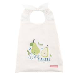 Bavoir élastiqué lin et coton bio* Le Petit Marché  - vertbaudet enfant