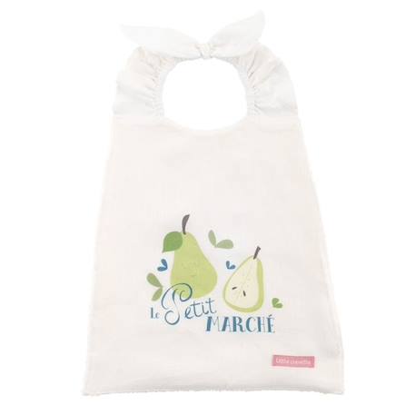 Bavoir élastiqué lin et coton bio* Le Petit Marché BEIGE 1 - vertbaudet enfant 