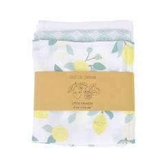 Puériculture-Toilette de bébé-Couches et lingettes-Lot de 3 langes en coton bio* Limonade