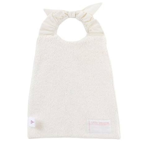 Bavoir élastiqué en coton bio* Ourson - écru BEIGE 3 - vertbaudet enfant 