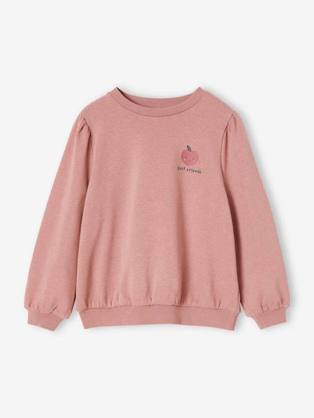 Ensemble sweat + legging imprimé fille bois de rose+marine 2 - vertbaudet enfant 