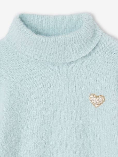 Pull col roulé en maille douillette fille bleu ciel 4 - vertbaudet enfant 