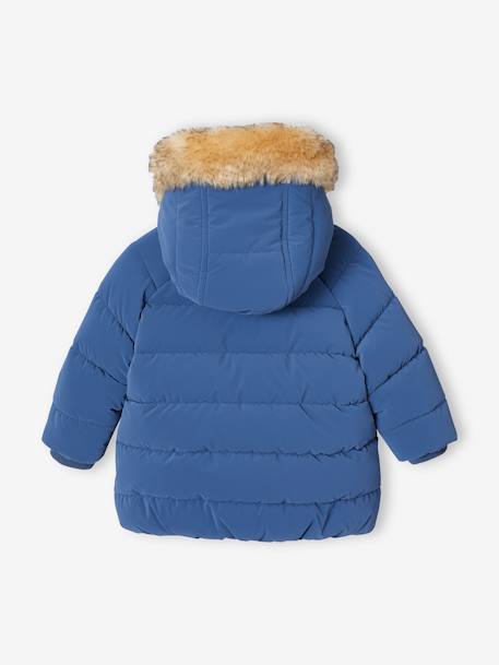 Doudoune doublée bébé à capuche curcuma+indigo 11 - vertbaudet enfant 