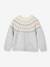 Pull jacquard fille gris chiné 3 - vertbaudet enfant 