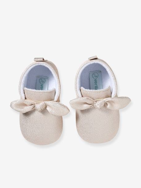 Chaussons souples avec noeud bébé or 3 - vertbaudet enfant 