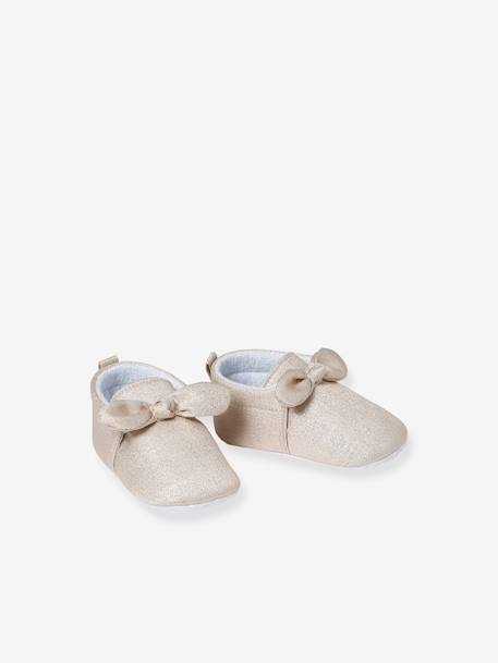 Chaussons souples avec noeud bébé or 2 - vertbaudet enfant 