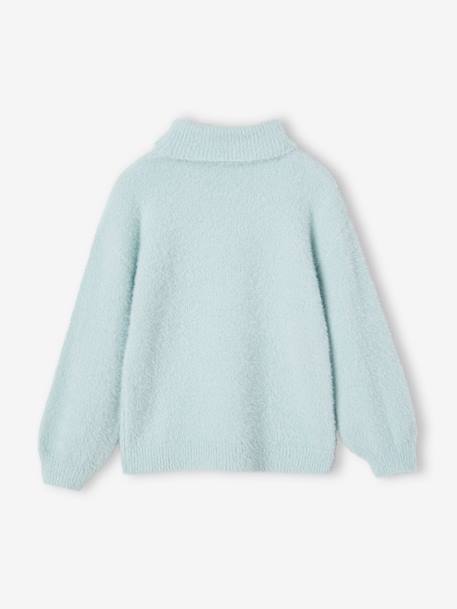 Pull col roulé en maille douillette fille bleu ciel 3 - vertbaudet enfant 