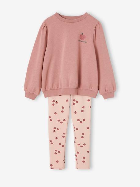 Ensemble sweat + legging imprimé fille  - vertbaudet enfant