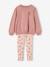 Ensemble sweat + legging imprimé fille bois de rose+marine 1 - vertbaudet enfant 