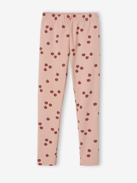 Ensemble sweat + legging imprimé fille bois de rose+marine 3 - vertbaudet enfant 