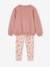 Ensemble sweat + legging imprimé fille bois de rose+marine 4 - vertbaudet enfant 