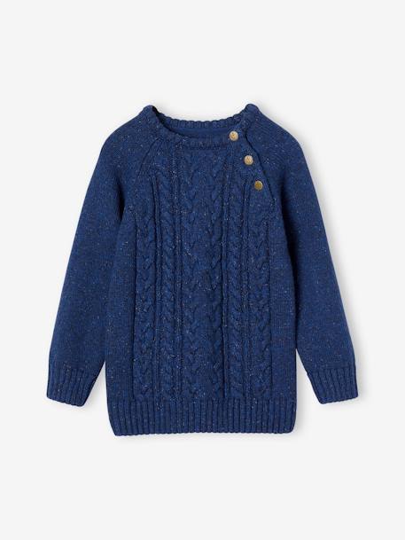 Pull enfant garçon motif girafe de 2 ans à 6 ans tricoté main - Un