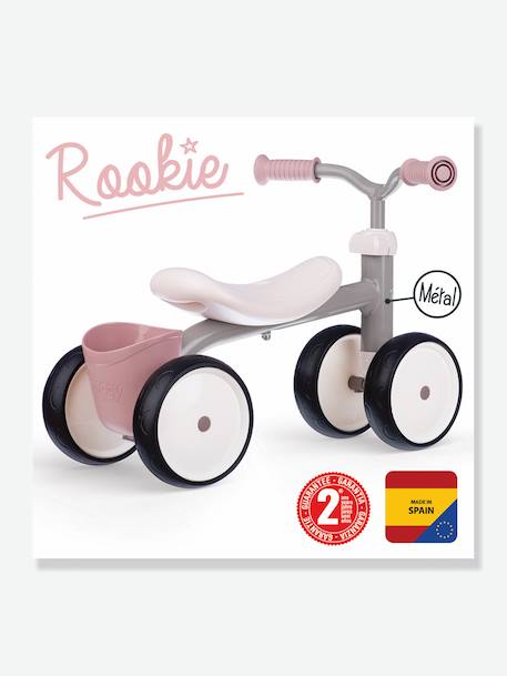 Porteur Rookie SMOBY rose+ROUGE VIF UNI 4 - vertbaudet enfant 