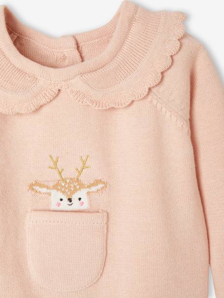 Ensemble de Noël 2 pièces bébé en tricot rose poudré 5 - vertbaudet enfant 