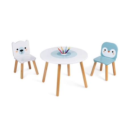 Table et chaises en bois - JANOD - Dès 3 Ans - Banquise BLANC 3 - vertbaudet enfant 