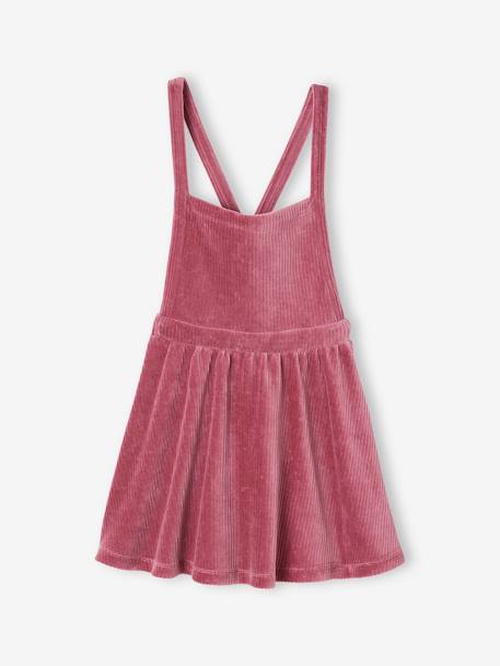 Ensemble tee-shirt + robe tablier en velours côtelé fille. mauve 4 - vertbaudet enfant 