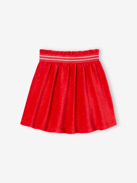 Jupe patineuse de Noël en velours pailleté fille rouge 2 - vertbaudet enfant 