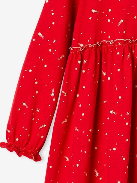 Robe de fête motifs étoiles irisés fille marine+rouge+vert 6 - vertbaudet enfant 