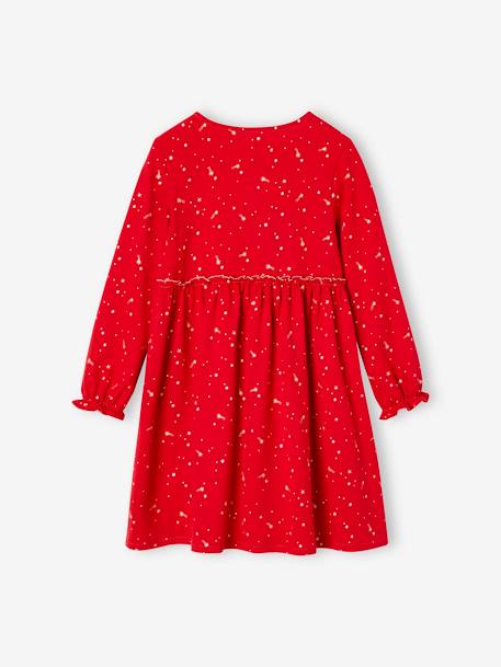 Robe de fête motifs étoiles irisés fille marine+rouge+vert 5 - vertbaudet enfant 