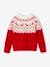 Pull jacquard de Noël fille rouge 2 - vertbaudet enfant 