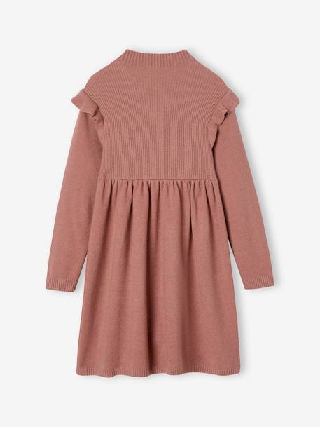 Robe à volants en tricot fille bois de rose 2 - vertbaudet enfant 