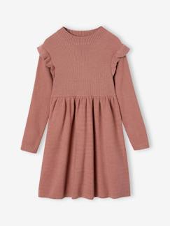 Robe à volants en tricot fille  - vertbaudet enfant