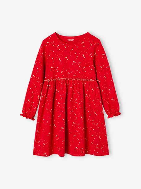 Fille-Robe-Robe de fête motifs étoiles irisés fille