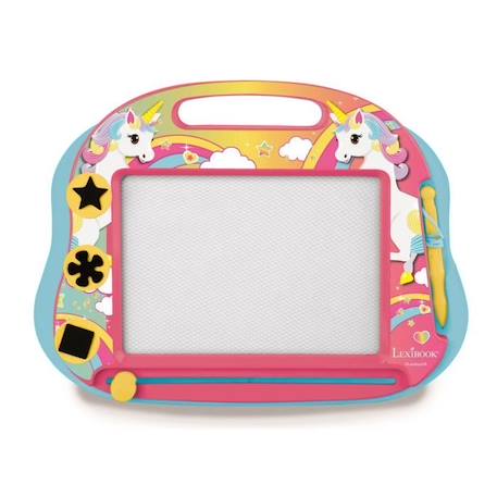 Ardoise magique Licorne format A5 avec accessoires magnétiques pour dessiner en couleurs - LEXIBOOK ROSE 2 - vertbaudet enfant 