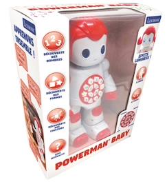 Jouet-Jeux d'imagination-Voitures et animaux télécommandés-Robot éducatif interactif - LEXIBOOK - Powerman Baby - Découverte des chiffres, formes et couleurs