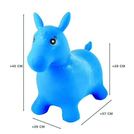 Cheval Gonflable Bleu - LEXIBOOK - Modèle Cheval - Pour Enfant de 3 ans et plus BLEU 4 - vertbaudet enfant 