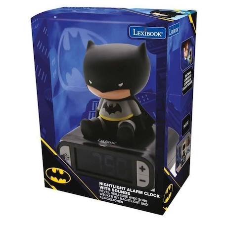 Réveil digital avec veilleuse lumineuse Batman en 3D et effets sonores BLEU 3 - vertbaudet enfant 