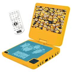 -Lecteur DVD portable Les Minions - LEXIBOOK - Écran rotatif 7'' - USB - Contrôle parental