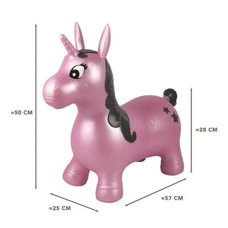 LEXIBOOK - Licorne Sauteuse Gonflable Rose - 3 ans et + ROSE 5 - vertbaudet enfant 