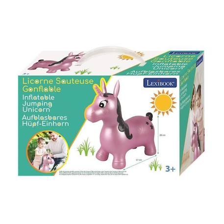 LEXIBOOK - Licorne Sauteuse Gonflable Rose - 3 ans et + ROSE 2 - vertbaudet enfant 