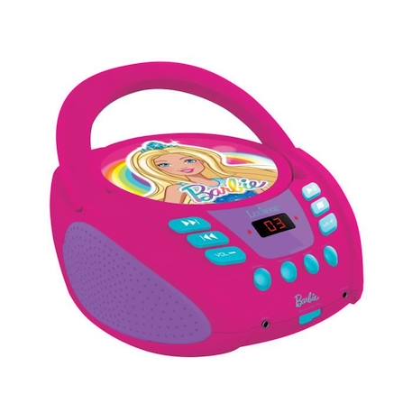 Lecteur CD portable Barbie - Lecteur CD/CD-R/CD-RW avec prise micro et scan radio F.M. ROSE 3 - vertbaudet enfant 