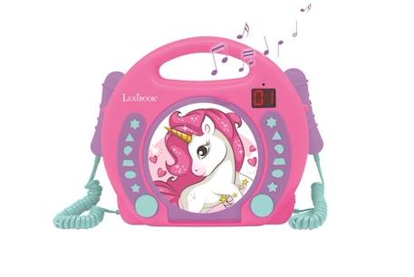 Lecteur CD Karaoké Licorne - LEXIBOOK - Pour Enfant à partir de 3 ans - 2 micros inclus - Rose et Multicolore ROSE 1 - vertbaudet enfant 