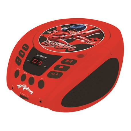 Lecteur CD portable avec prise micro Miraculous ROUGE 2 - vertbaudet enfant 