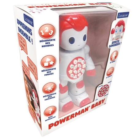 Robot éducatif interactif - LEXIBOOK - Powerman Baby - Découverte des chiffres, formes et couleurs BLANC 5 - vertbaudet enfant 
