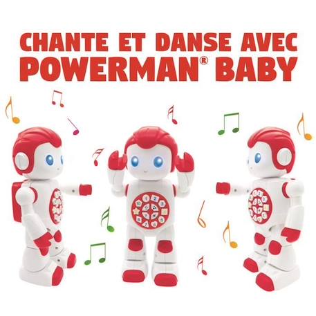 Robot éducatif interactif - LEXIBOOK - Powerman Baby - Découverte des chiffres, formes et couleurs BLANC 3 - vertbaudet enfant 