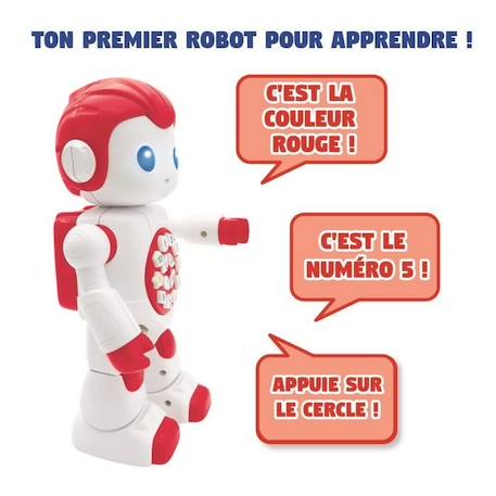 Robot éducatif interactif - LEXIBOOK - Powerman Baby - Découverte des chiffres, formes et couleurs BLANC 2 - vertbaudet enfant 