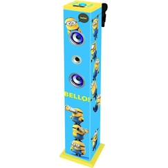 Jouet-Multimédia-Puissante Enceinte Lumineuse Bluetooth® format tour avec micro et fonction changement de voix Les Minions