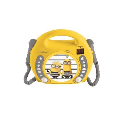 Lecteur CD Karaoké portable Les Minions - LEXIBOOK - 2 microphones - Jaune - Mixte - A partir de 3 ans JAUNE 1 - vertbaudet enfant 