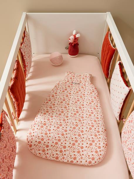 Tour de lit/tour de parc modulable HAPPY BOHEME rose imprimé 1 - vertbaudet enfant 